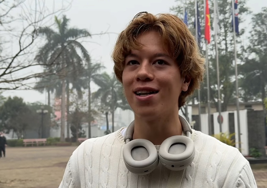 Midfielder Viktor Le joined the U22 Vietnam team for the first time. Photo: Hoang Tri