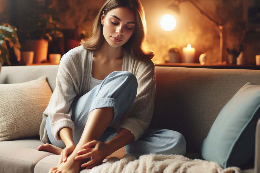 leg pain in winter is a fairly common problem, but can be reduced thanks to timely treatment measures and appropriate lifestyle changes. Photo: Ai - Thien Nhan