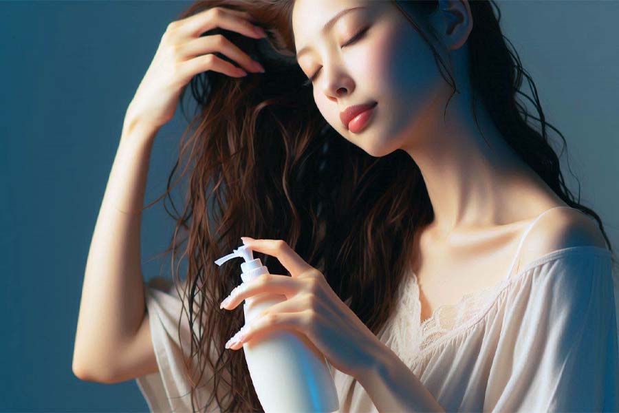 Dưỡng tóc qua đêm là một phương pháp chăm sóc tóc hiệu quả, giúp tóc trở nên khỏe mạnh, bóng mượt và giảm hư tổn. Ảnh - AI: Cát Tiên