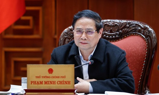 Ủy viên Bộ Chính trị, Thủ tướng Chính phủ Phạm Minh Chính cho biết khi sắp xếp sẽ giảm khoảng 50% số đơn vị hành chính cấp tỉnh so với hiện nay. Ảnh: Nhật Bắc