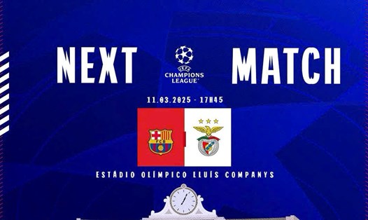 Barcelona đối đầu với Benfica tại Champions League.  Ảnh: CLB Benfica