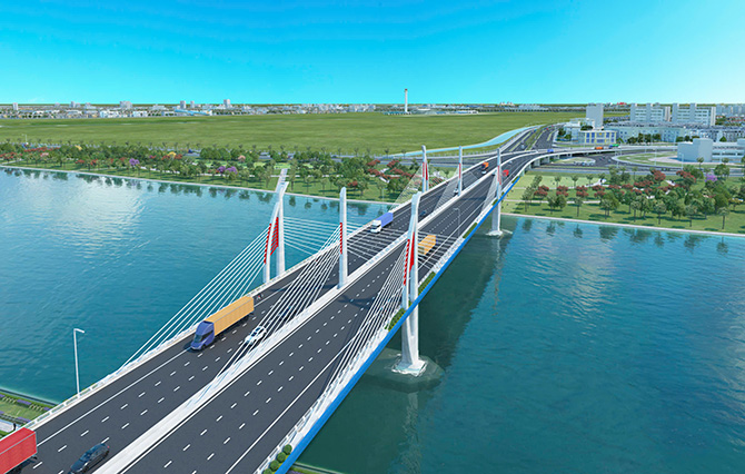 Perspective of the Ring Road 2 Project with an investment of more than 7,000 billion VND in Hai Phong. Photo: Project Management Board