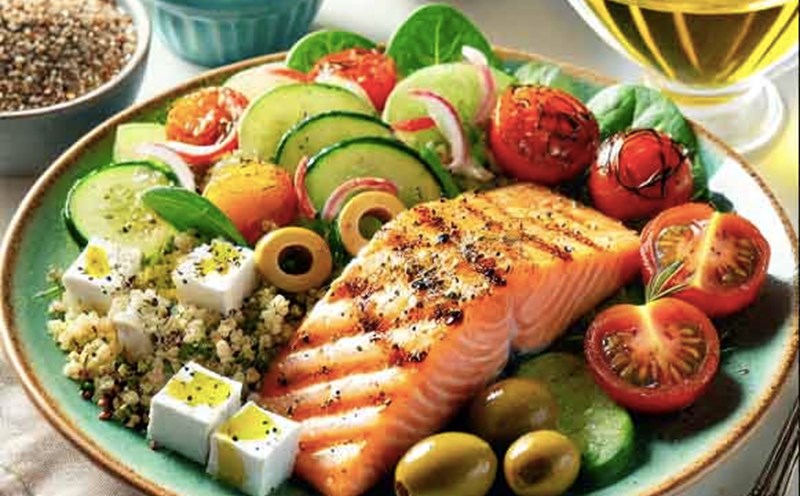 The Mediterranean diet helps reduce visceral fat. Photo AI