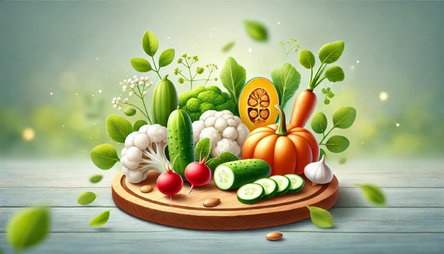 Pumpkin, cucumber... are vegetables that are good for the kidneys. Photo AI: HUENG SON