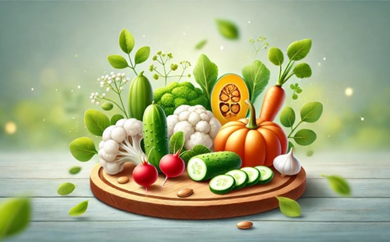 Pumpkin, cucumber... are vegetables that are good for the kidneys. Photo AI: HUENG SON
