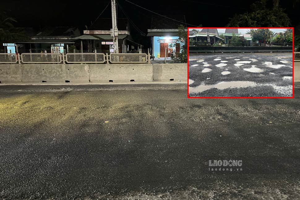 Damage on National Highway 1 through Phu Yen was repaired and overcome after being reported by Lao Dong Newspaper. Photo: Hoai Luan