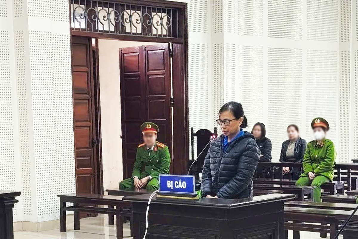 Bị cáo Lê Thị Hợi tại phiên tòa. Ảnh: Công an Quảng Ninh