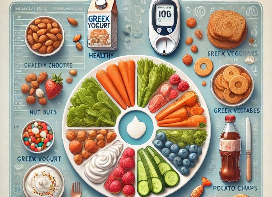 Adding protein to snacks helps control diabetes. Photo: AI
