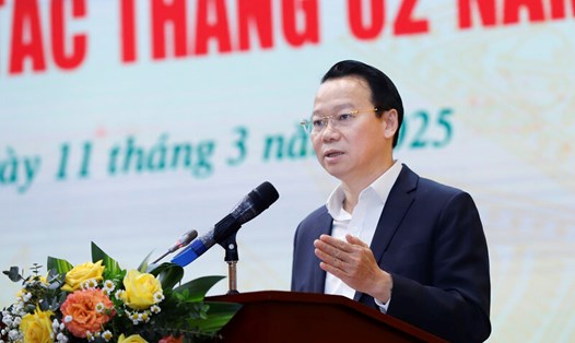 Bộ trưởng Bộ Nông nghiệp và Môi trường Đỗ Đức Duy chủ trì Hội nghị giao ban tháng 2 và triển khai thực hiện các nhiệm vụ quan trọng trong năm 2025. Ảnh: Khương Trung.