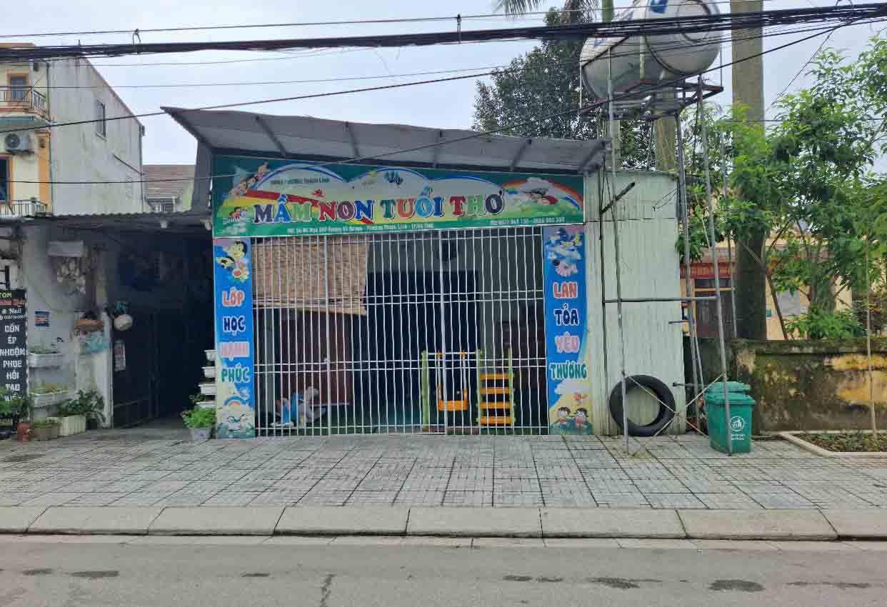 Tuoi Tho Kindergarten has temporarily suspended operations after the death of the boy. Photo: Tran Tuan.