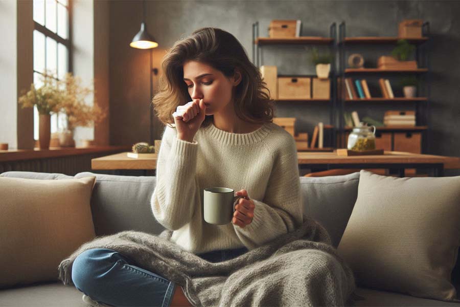 Màu sắc của đờm có thể cung cấp những dấu hiệu quan trọng về tình trạng sức khỏe và hệ hô hấp. Ảnh - AI: Cát Tiên