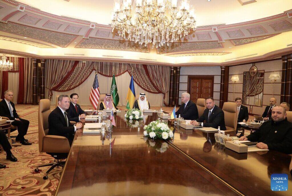 The US-Ukrainian delegation held talks on March 11 in Jeddah, Saudi Arabia. Photo: Xinhua
