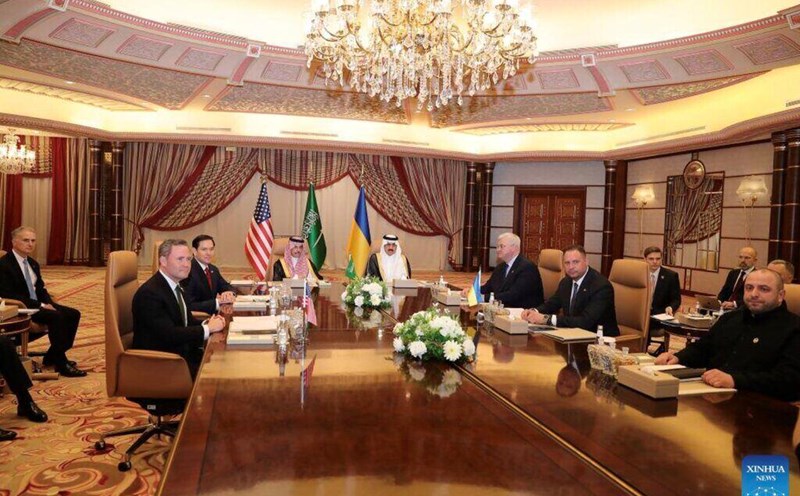 The US-Ukrainian delegation held talks on March 11 in Jeddah, Saudi Arabia. Photo: Xinhua