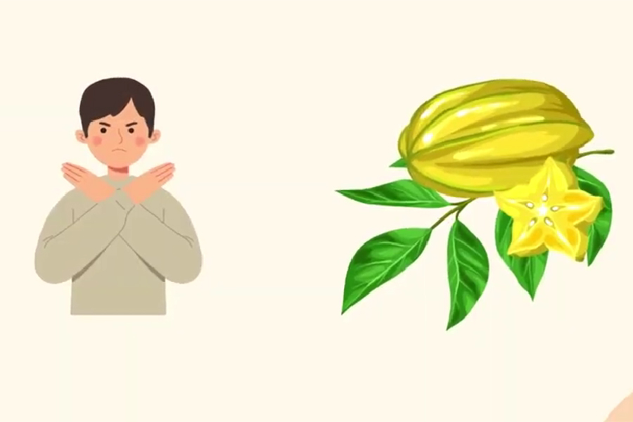 The following group of people if they eat star fruit can lead to poisoning