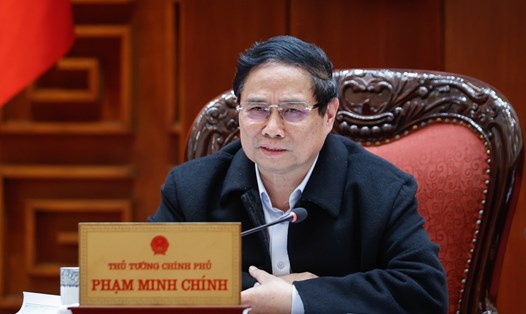 Liên quan đến việc sắp xếp, sáp nhập đơn vị hành chính, Thủ tướng Chính phủ Phạm Minh Chính lưu ý xem xét các tiêu chí về diện tích tự nhiên, quy mô dân số, lịch sử, điều kiện địa lý, trình độ kinh tế-xã hội, hạ tầng. Ảnh: VGP