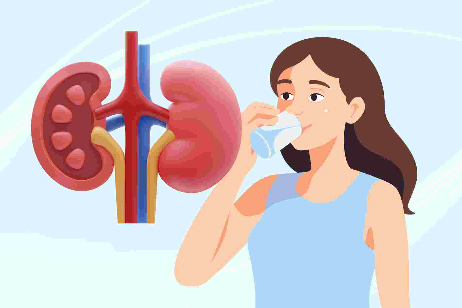Reveal how to drink water to help the kidneys detoxify best. Graphics: Dinh Dinh