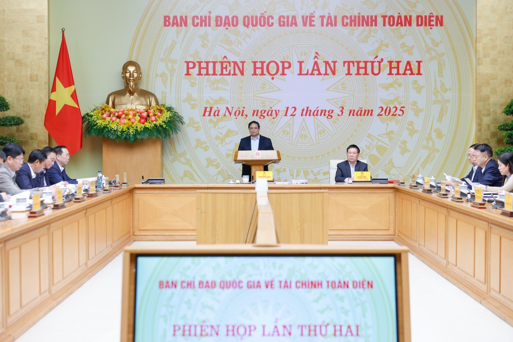 Phiên họp thứ 2 Ban Chỉ đạo quốc gia về tài chính toàn diện. Ảnh: VGP