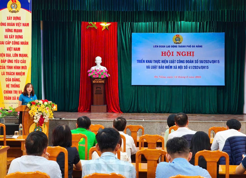 The Da Nang City Labor Federation will deploy the Trade Union Law and the Social Insurance Law 2024 to grassroots trade unions. Photo: Tuong Minh