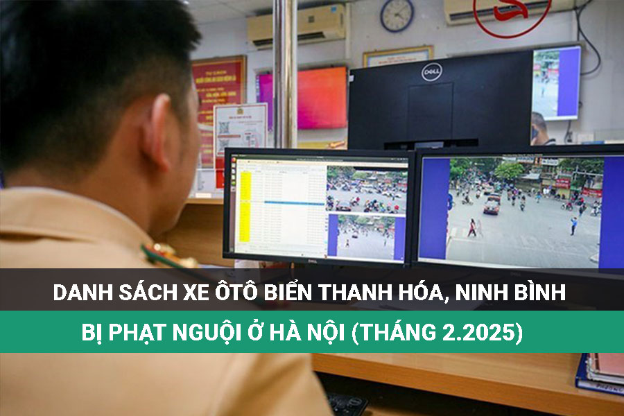 Thanh Hoa and Ninh Binh license plates are fined in Hanoi