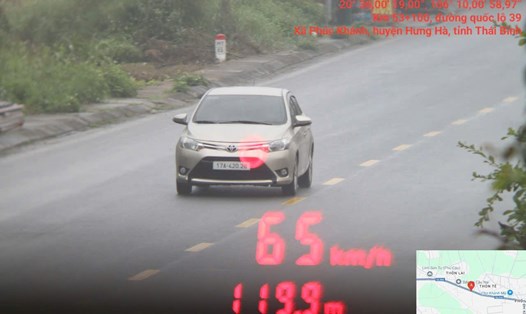 Hình ảnh phương tiện vi phạm lỗi không chấp hành hiệu lệnh của đèn tín hiệu giao thông. Nguồn: Phòng CSGT - Công an tỉnh Thái Bình