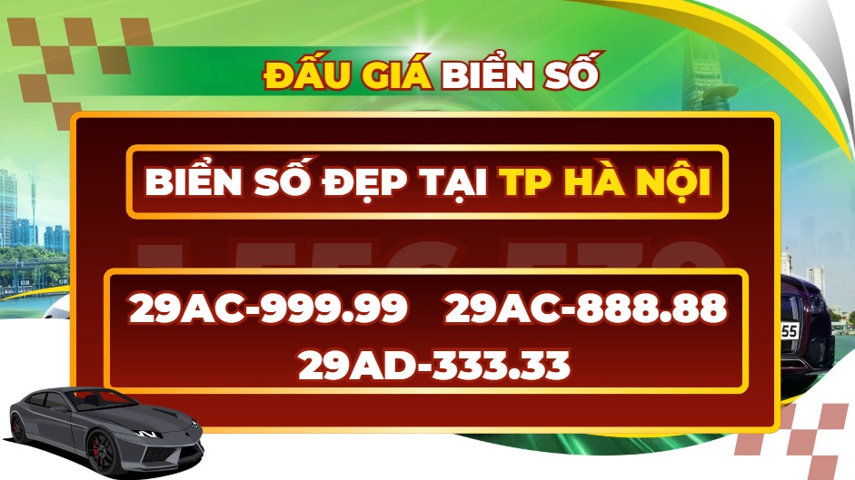 A series of billion-dollar license plates in Hanoi and Ho Chi Minh City on the auction floor
