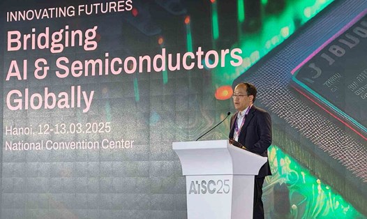 Ông Vũ Quốc Huy - Giám đốc Trung tâm Đổi mới sáng tạo Quốc gia - phát biểu khai mạc hội nghị. Ảnh: Anh Vũ