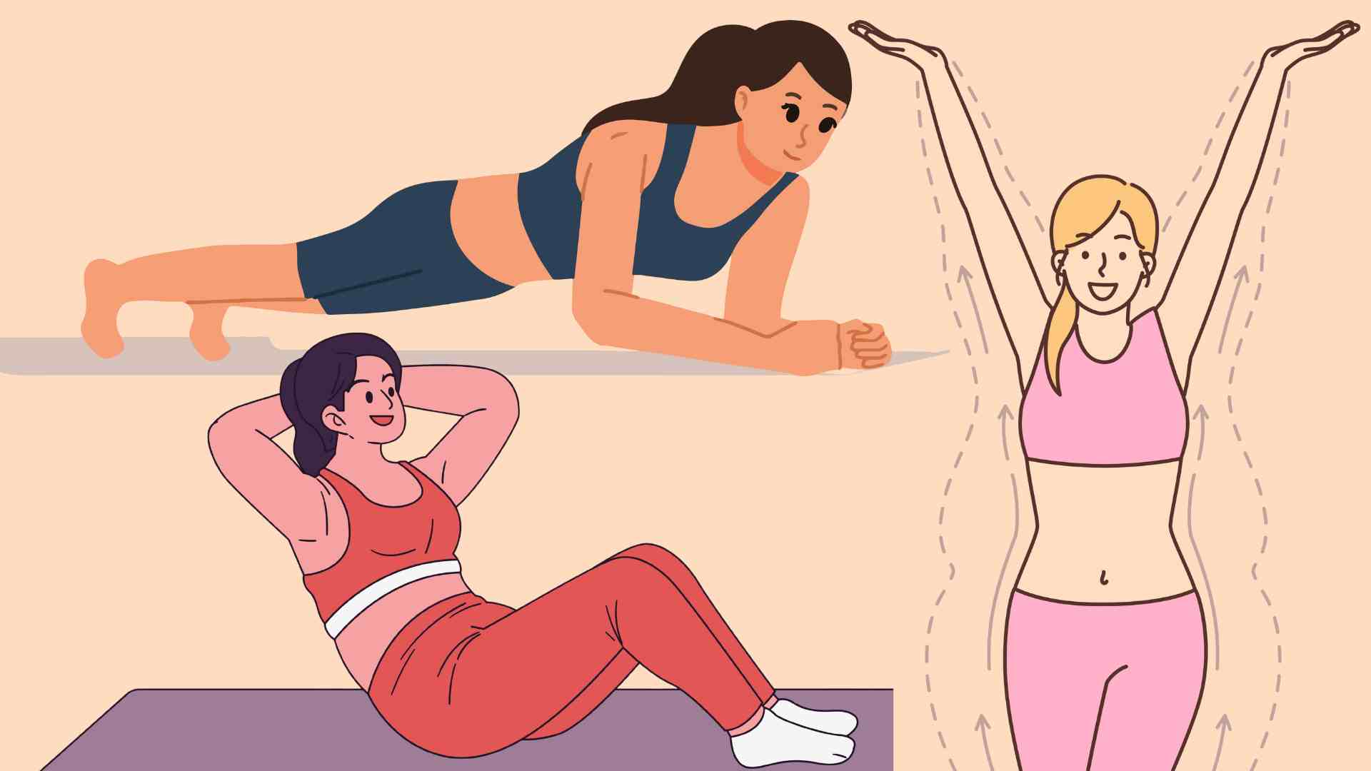 Reduce lower belly fat with 5 simple exercises at home. Graphic photo: Huy Hoang