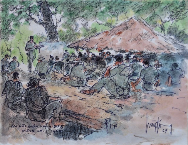 El trabajo del artista Huynh Phuong Dong. Foto: Comite Organizador.