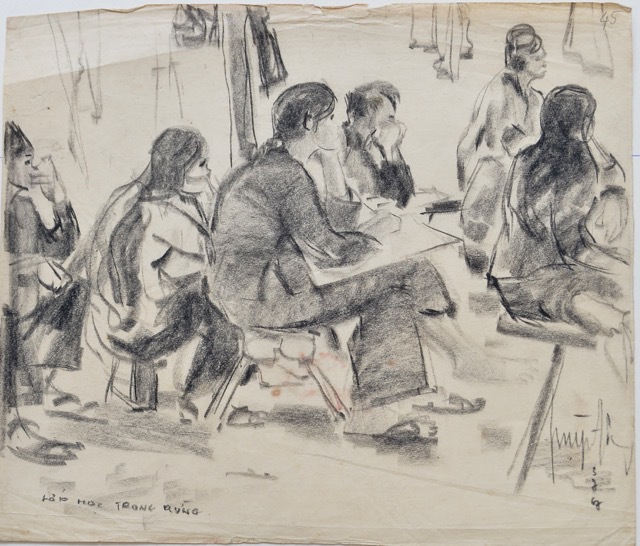 Tranh cua Huynh Phuong Dong. Anh: Ban to chuc.