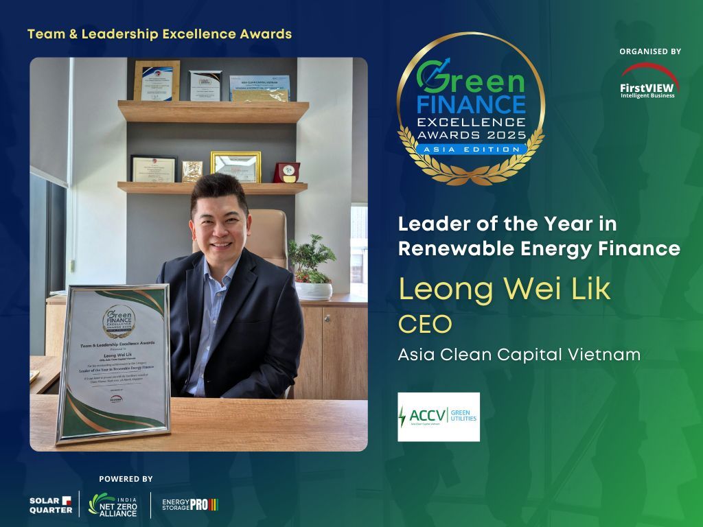 Mr. Leong Wei Lik, CEO of ACCV received the Team & Leadership Excellence Award. Photo: Provided by the enterprise
