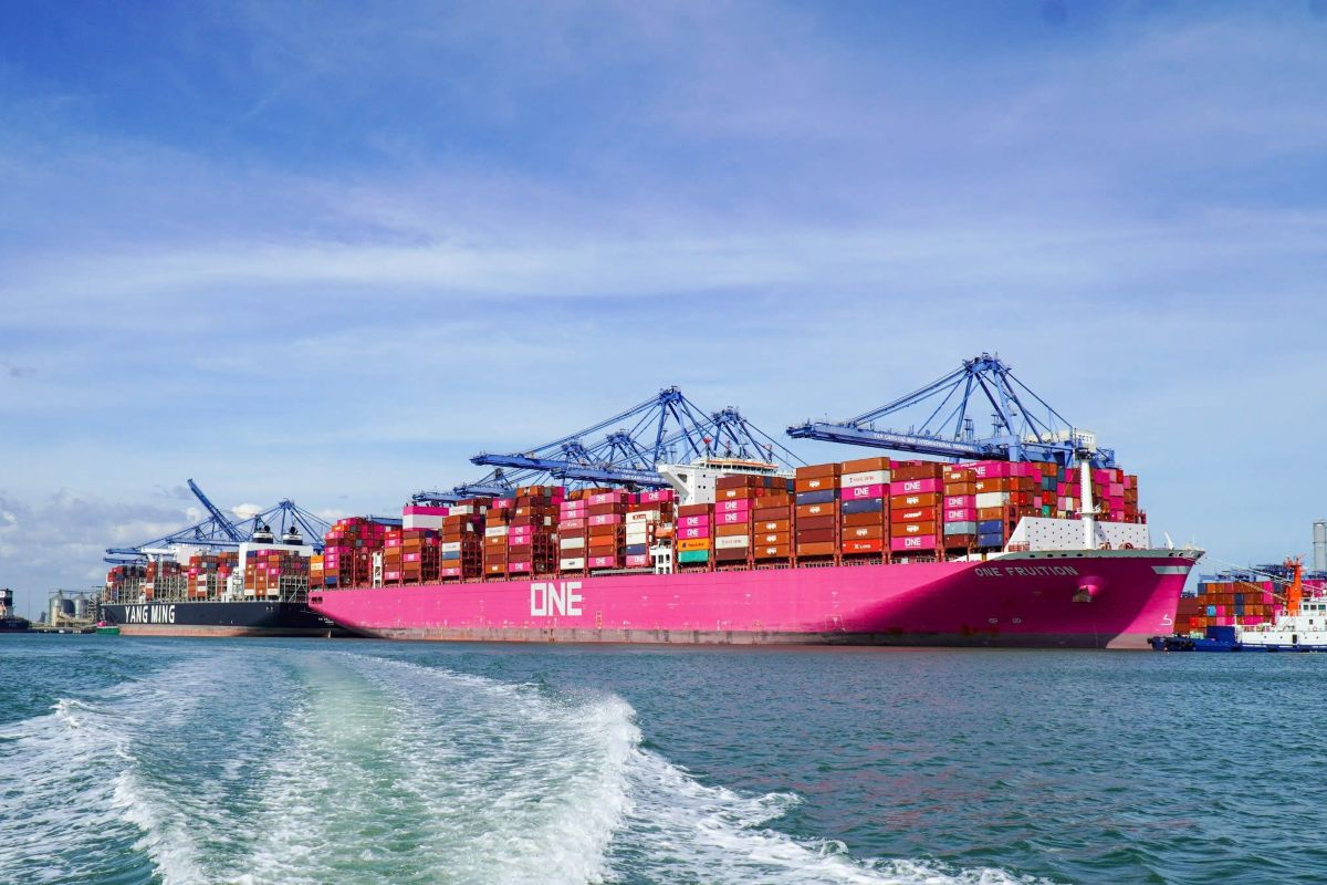 One Fruition ship arrives at Tan Cang - Cai Mep International seaport. Photo: TCIT