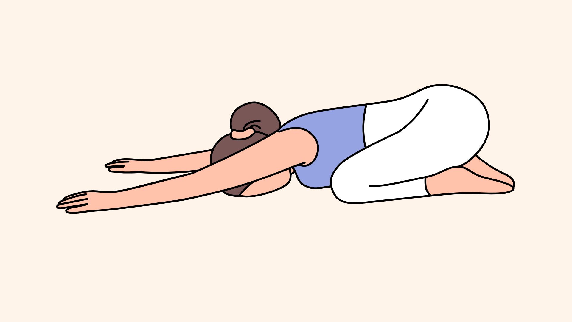 Tu the em be (Balasana). Do hoa: Dinh Dinh