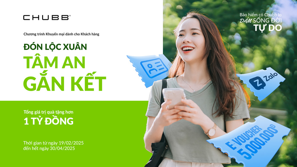 Chubb Life Vietnam launched a special promotion program "Welcoming the Spring, An American Connection", with a total gift value of more than 1 billion VND. Photo: Provided by the enterprise