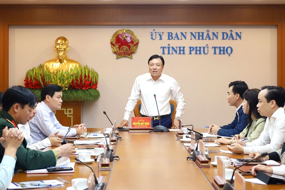 Ông Nguyễn Huy Ngọc - Phó Chủ tịch UBND tỉnh Phú Thọ - Trưởng Ban Tổ chức Giỗ Tổ Hùng Vương và Tuần Văn hóa – Du lịch Đất Tổ năm Ất Tỵ - 2025. Ảnh: Cổng thông tin điện tử tỉnh Phú Thọ.