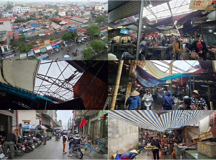Toàn cảnh xuống cấp nghiêm trọng, nhếch nhác tại chợ huyện Hưng Hà (cũ) ở tỉnh Thái Bình. Ảnh: Nam Hồng