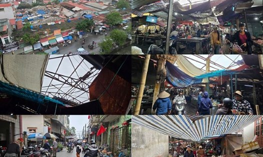 Toàn cảnh xuống cấp nghiêm trọng, nhếch nhác tại chợ huyện Hưng Hà (cũ) ở tỉnh Thái Bình. Ảnh: Nam Hồng