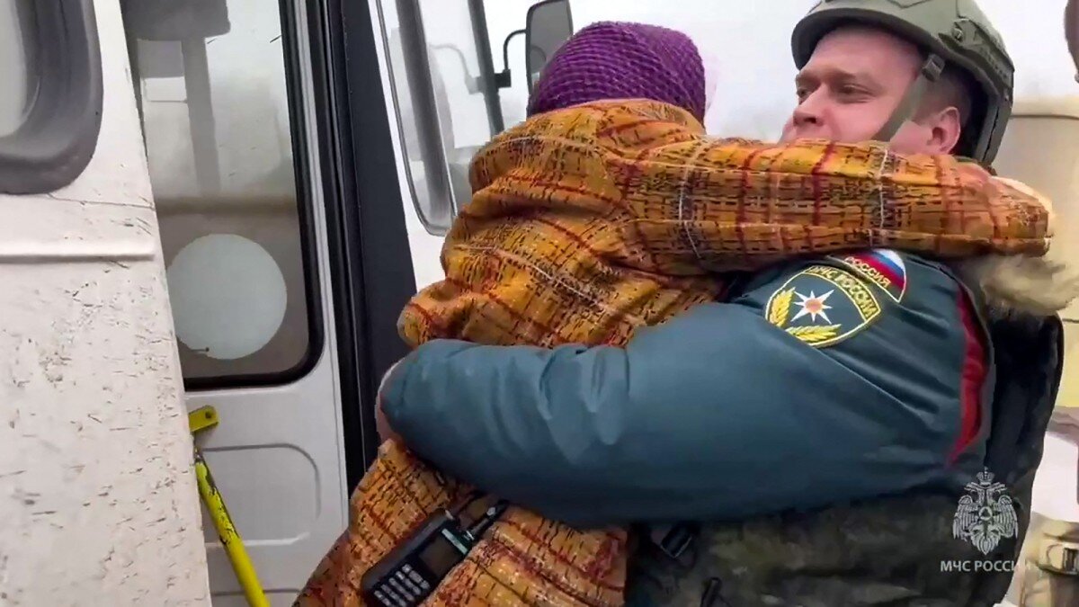 People evacuated in Sudzha, Kursk province amid the Russia-Ukraine conflict. Photo: AFP