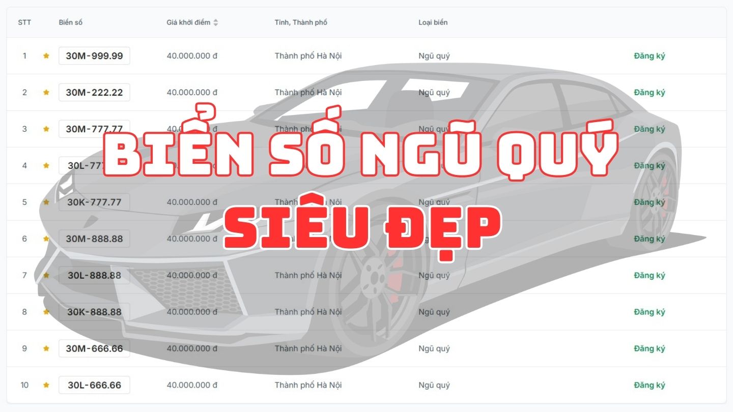 A series of billion-dollar car license plates in Hanoi have appeared on the auction floor