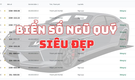 Đã xuất hiện loạt biển số ôtô tiền tỉ tại Hà Nội trên sàn đấu giá