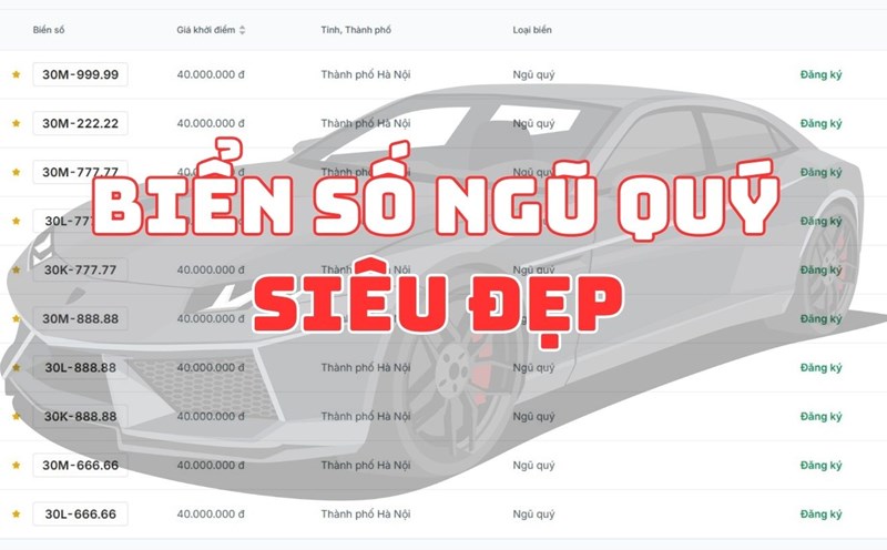 A series of billion-dollar car license plates in Hanoi have appeared on the auction floor
