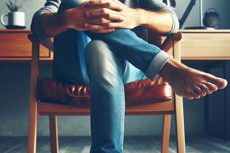 Sitting on your calf can help reduce constipation. Photo - AI: Cat Tien