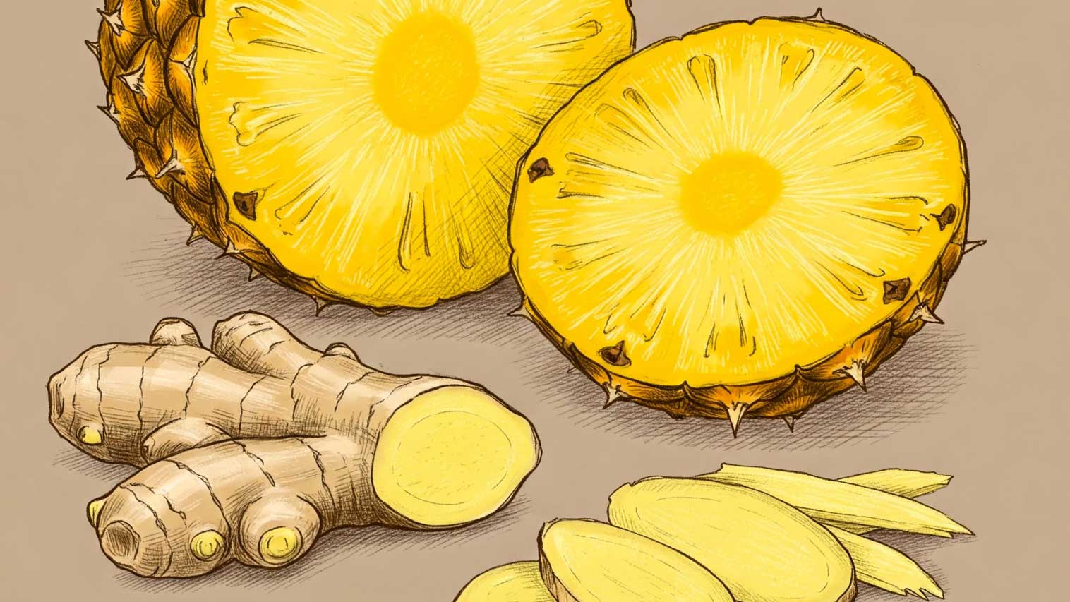 Pineapple and ginger have many weight loss benefits. Photo: AI