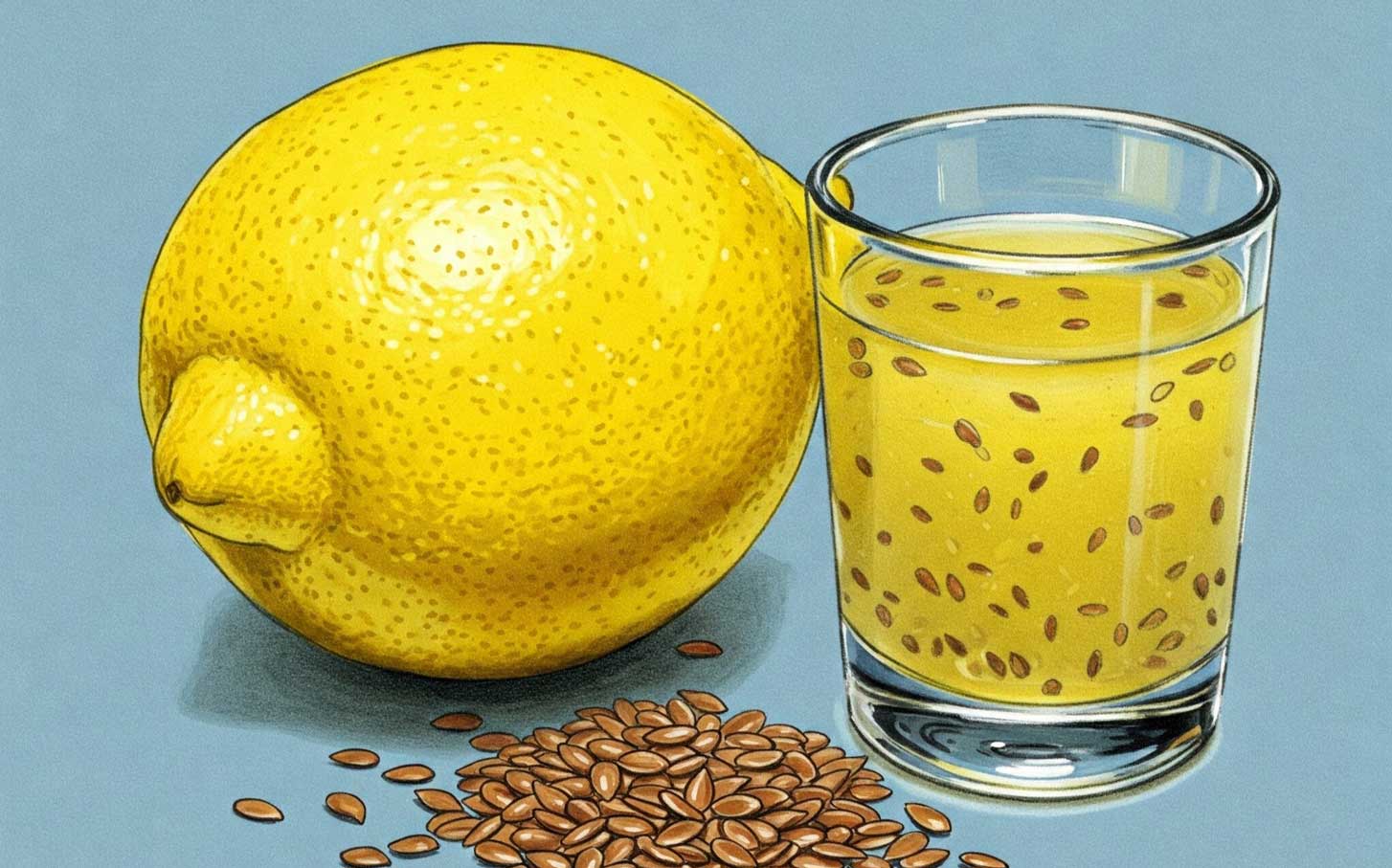 Lemon and flaxseed drinks are beneficial for weight loss. Photo: AI