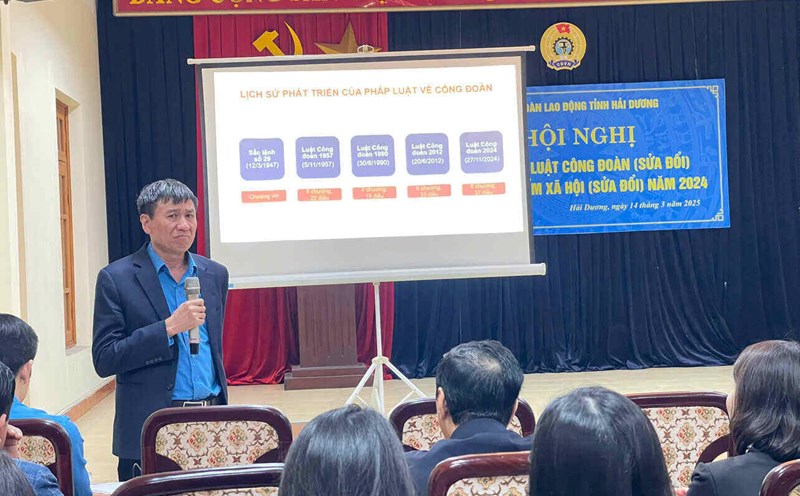 Training on the revised Trade Union Law and Social Insurance in 2024 in Hai Duong. Photo: Mai Huong