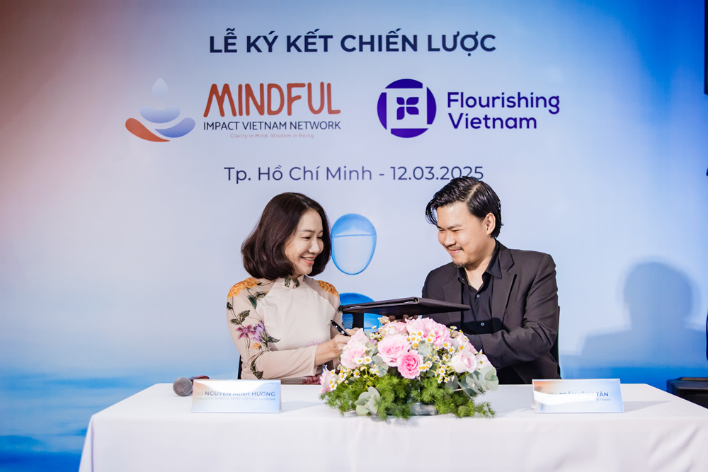 Strategic cooperation between Mindful Impact Vietnam Network and Flourishing Vietnam. Photo: Provided by the enterprise