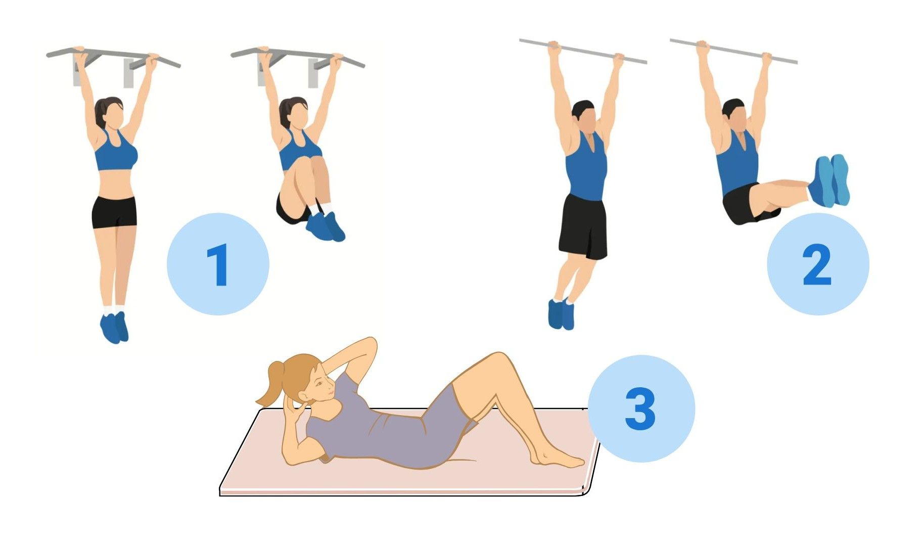 Simple exercises to reduce fat and have firm abs. Graphics: Thanh Thanh