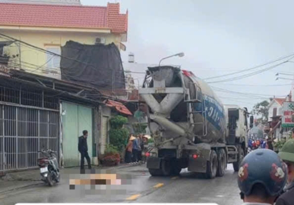 The scene of the accident that occurred on March 12 that killed a female student. Photo: Hai Phong Traffic Safety Committee