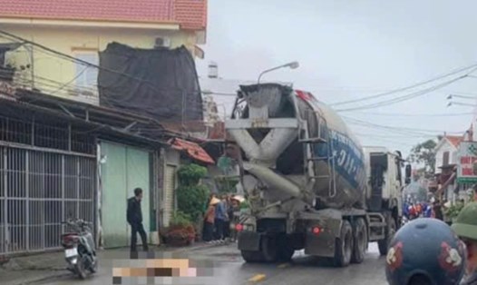 Hiện trường vụ tai nạn xảy ra ngày 12.3 khiến nữ sinh tử vong. Ảnh: Ban An toàn giao thông Hải Phòng