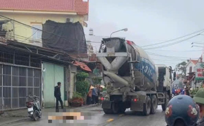 The scene of the accident that occurred on March 12 that killed a female student. Photo: Hai Phong Traffic Safety Committee