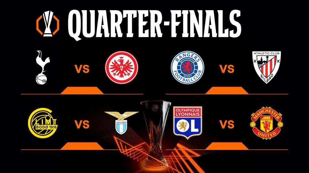 8 teams enter the quarter-finals of the Europa League. Photo: Europa League